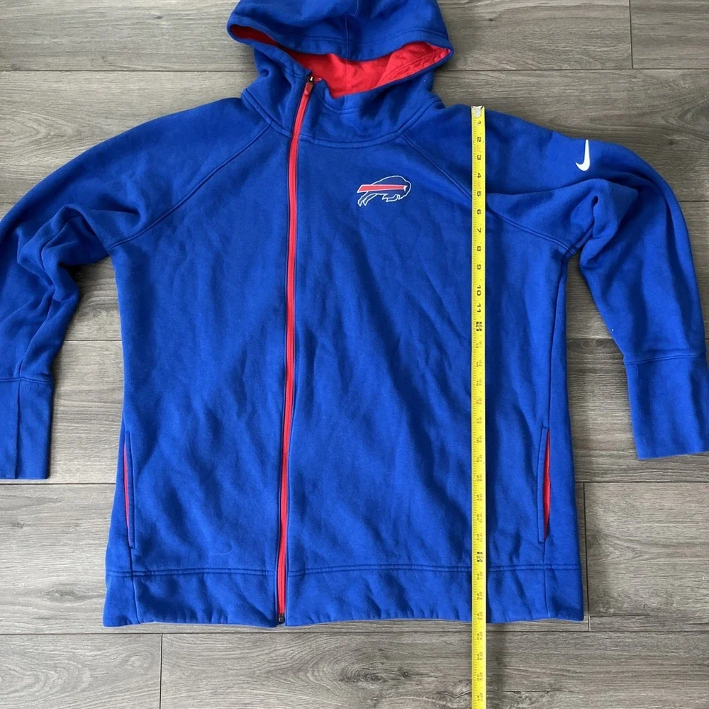 Nike NFL New York Giants Mens 2XL Full Zip Hoodie Sweatshirt Blue Red